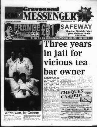 cover page of Gravesend Messenger published on August 18, 1999