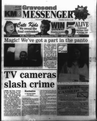 cover page of Gravesend Messenger published on November 24, 1999