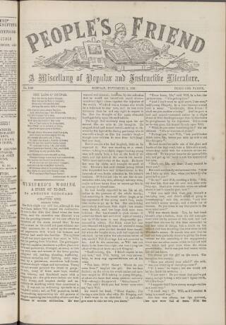 cover page of People's Friend published on November 2, 1891