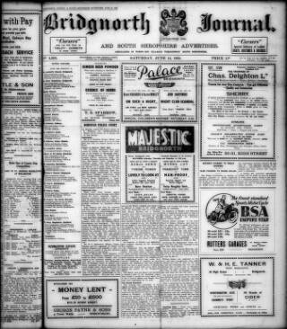 cover page of Bridgnorth Journal published on June 18, 1938