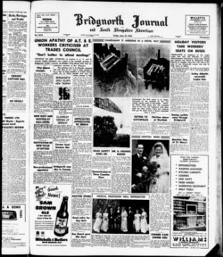 cover page of Bridgnorth Journal published on June 18, 1954