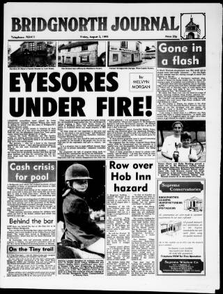 cover page of Bridgnorth Journal published on August 2, 1991