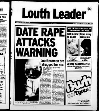 cover page of Louth Leader published on February 11, 2004