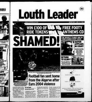 cover page of Louth Leader published on June 23, 2004