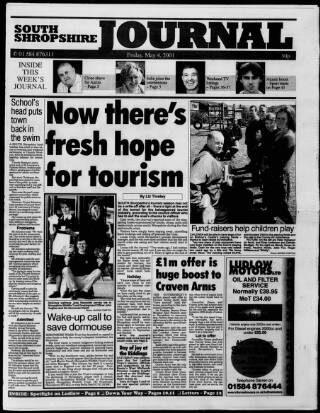 cover page of South Shropshire Journal published on May 4, 2001