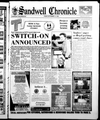 cover page of Sandwell Chronicle published on September 17, 1999