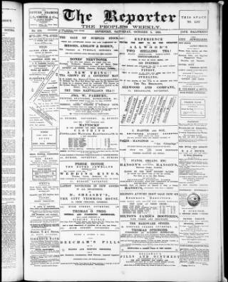 cover page of Coventry Reporter and General Advertiser published on October 5, 1895