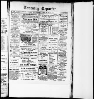 cover page of Coventry Reporter published on March 19, 1910
