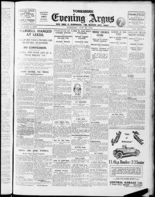cover page of Bradford Daily Argus published on June 18, 1924