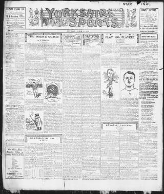 cover page of Yorkshire Sports published on March 4, 1911
