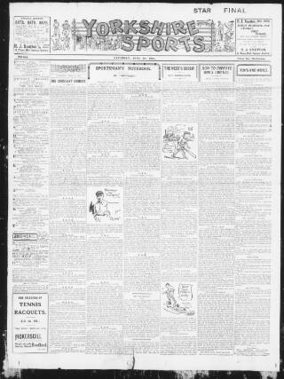 cover page of Yorkshire Sports published on June 10, 1911