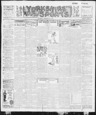 cover page of Yorkshire Sports published on September 16, 1911