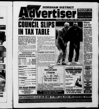cover page of Horsham Advertiser published on June 18, 2002