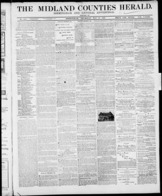 cover page of Midland Counties Herald published on May 20, 1909