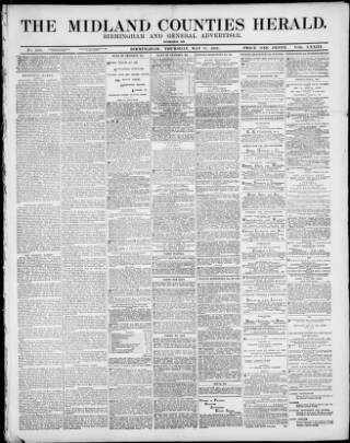 cover page of Midland Counties Herald published on May 27, 1909