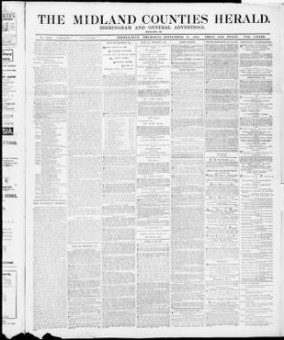 cover page of Midland Counties Herald published on September 30, 1909