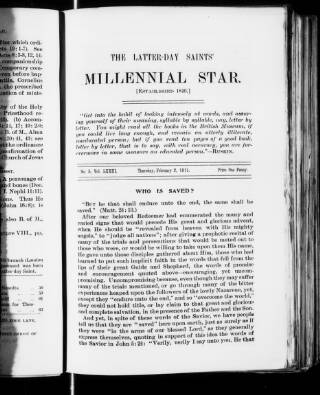 cover page of Latter-Day Saints' Millennial Star published on February 2, 1918