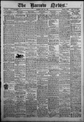 cover page of Barrow News published on May 2, 1908