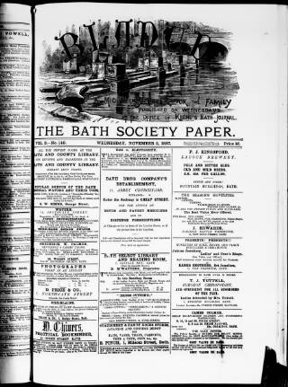 cover page of Bladud published on November 2, 1887