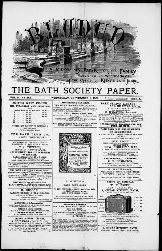 cover page of Bladud published on September 6, 1893