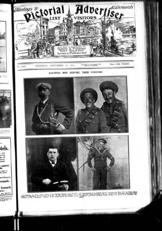 cover page of Hastings & St. Leonards Advertiser published on September 17, 1914