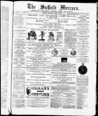 cover page of Suffolk Mercury published on March 19, 1870