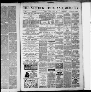 cover page of Suffolk Mercury published on June 18, 1880