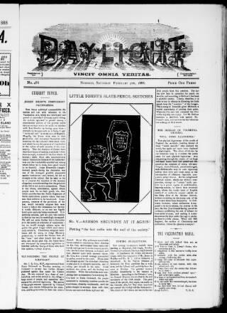 cover page of Daylight published on February 4, 1888