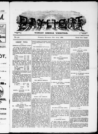cover page of Daylight published on May 26, 1888