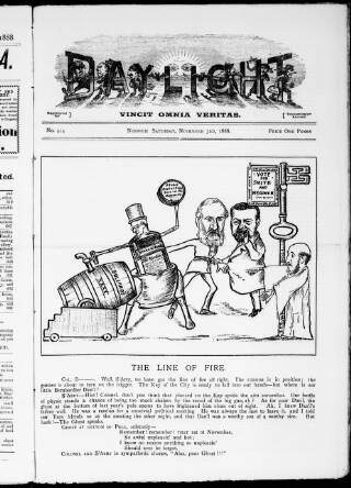 cover page of Daylight published on November 3, 1888