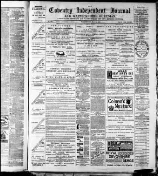 cover page of Coventry Independent published on May 4, 1881