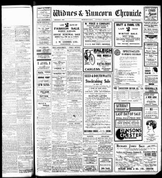 cover page of Widnes & Runcorn Chronicle published on February 2, 1935
