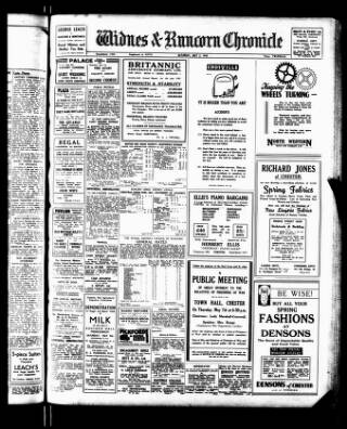 cover page of Widnes & Runcorn Chronicle published on May 2, 1942