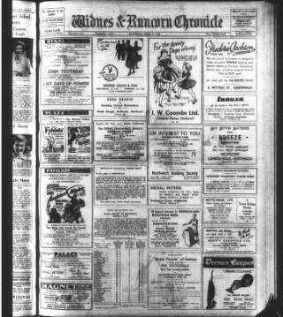 cover page of Widnes & Runcorn Chronicle published on April 5, 1952