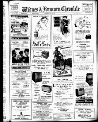 cover page of Widnes & Runcorn Chronicle published on June 18, 1955