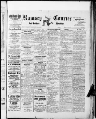 cover page of Isle of Man Courier published on June 18, 1909