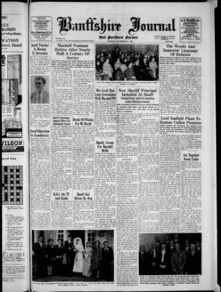 cover page of Banffshire Journal published on November 2, 1971