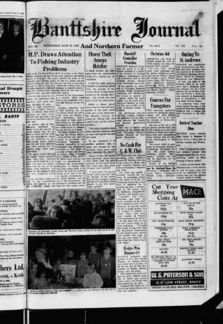 cover page of Banffshire Journal published on June 18, 1980