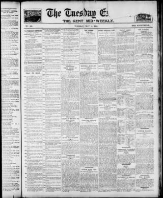 cover page of Tuesday Express published on May 4, 1909