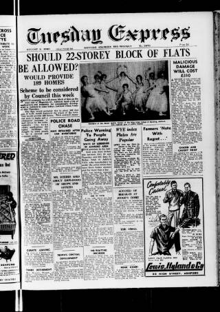 cover page of Tuesday Express published on August 2, 1960