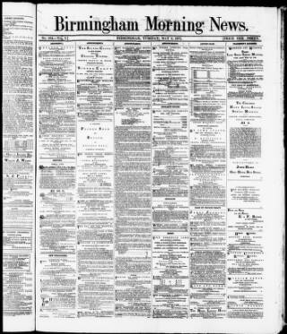 cover page of Birmingham Morning News published on May 2, 1871
