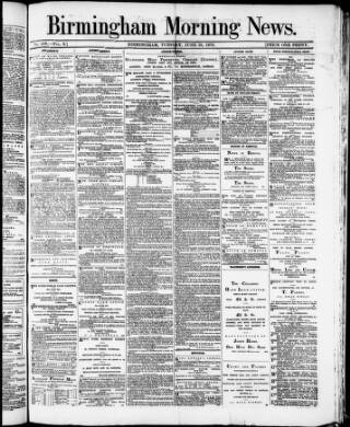 cover page of Birmingham Morning News published on June 18, 1872