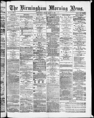 cover page of Birmingham Morning News published on March 19, 1875