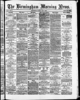 cover page of Birmingham Morning News published on May 4, 1875
