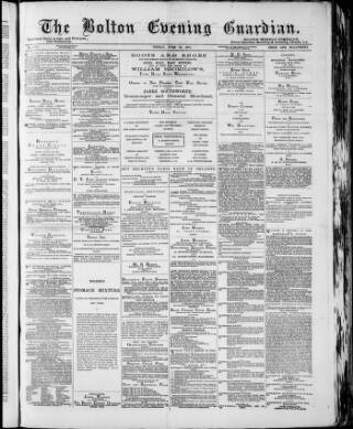 cover page of Bolton Guardian published on June 18, 1875