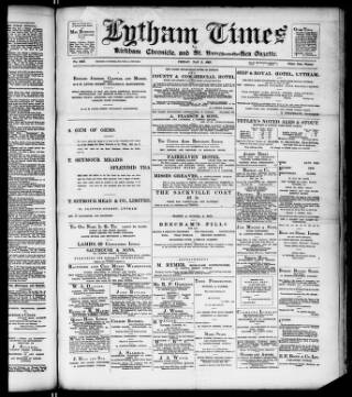 cover page of Lytham Times published on May 2, 1902