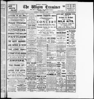 cover page of Wigan Examiner published on February 2, 1918