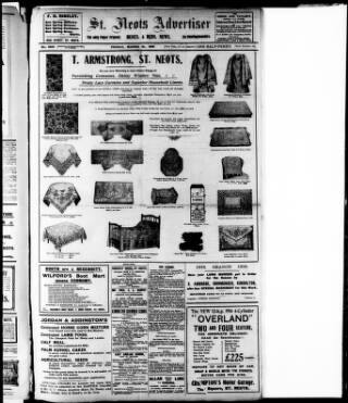 cover page of St. Neots Advertiser published on March 31, 1916