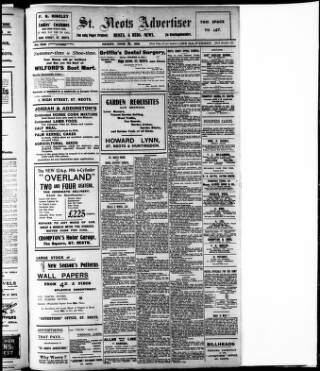 cover page of St. Neots Advertiser published on June 16, 1916
