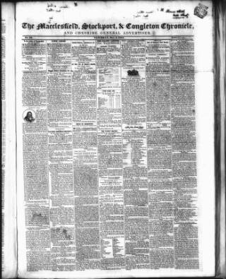 cover page of Macclesfield, Stockport, & Congleton Chronicle published on May 4, 1844